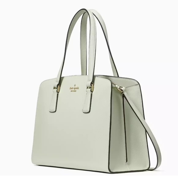 New Kate Spade Perry Medium Satchel Saffiano Leather Light Olive - Picture 3 of 5